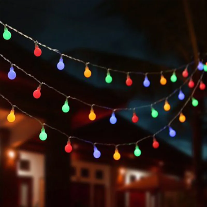 LED string lights with white ball AC110V/220V indoor/outdoor lamp Festival Christmas lights lighting decoration 10m 20m 30m 50m