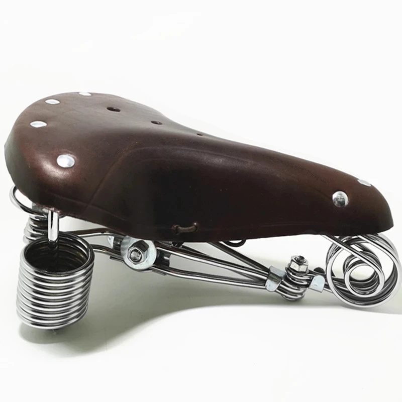 Selle de vélo vintage faite à la main en cuir de vachette pur, siège de vélo de sport, différents styles sont disponibles, G98, rétro gratuit  18