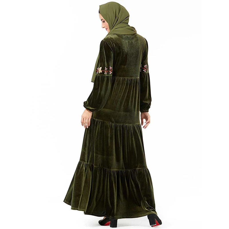 Мусульманская одежда abaya s для женщин плюс размер платье зеленое нарядное платье в арабском стиле abaya Дубай турецкий хиджаб мусульманское длинное женское платье