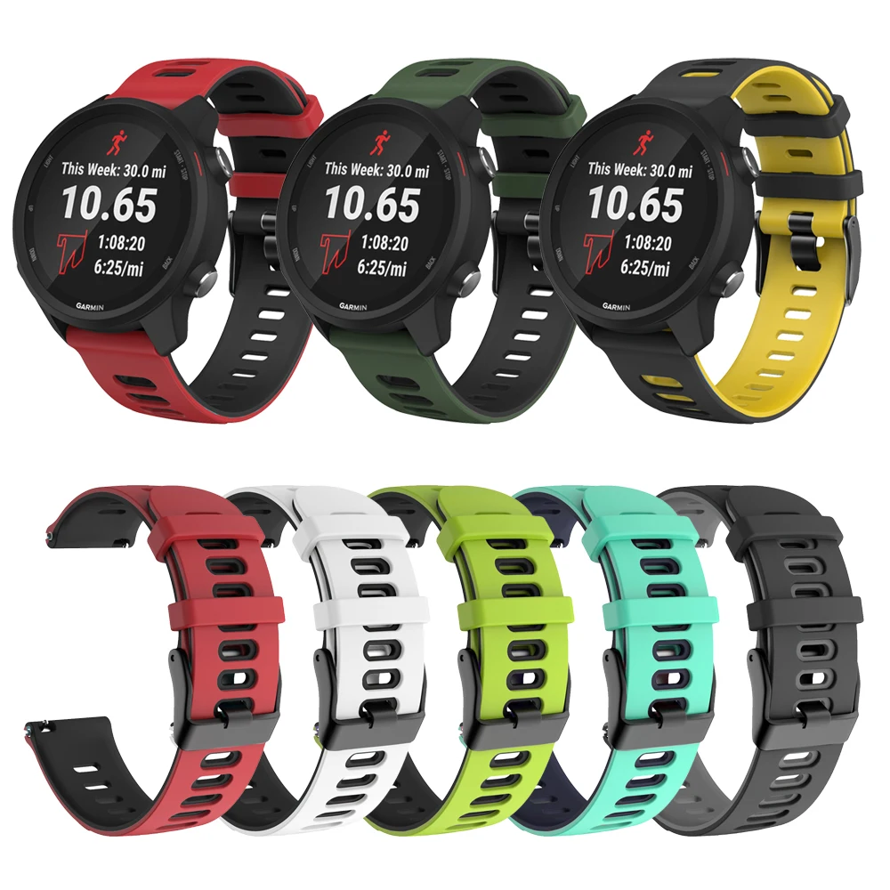 Популярные цветные силиконовые Ремешки для наручных часов Garmin Forerunner 245 645 Vivoactive 3 Vivomove HR ремешок для часов Garmin Venu GarminMove Band