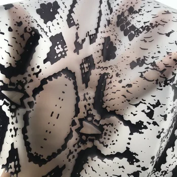 

Black&White Snackskin Designer Fabric TPU Soft Waterproof Fabric Raincoat Bag Tablecloth COSPLAY Cloth Doll Cloth Bags Hats