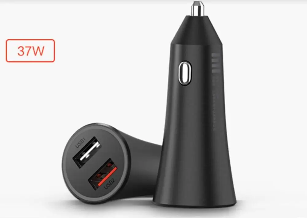 37W Xiaomi mi автомобильное зарядное устройство 18 Вт 37 Вт двойной USB 5 В/2,4 А Быстрая зарядка совместимый mi 9 Pro 5G 9 SE 8 CC9 A3 A1 красный mi K20 Note 7 Pro - Тип штекера: 37W