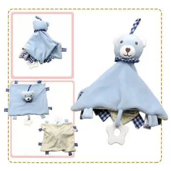 

Infant Soft Appease Towel with Comfort Pacifier Baby Animal Pattern Doll Blanket