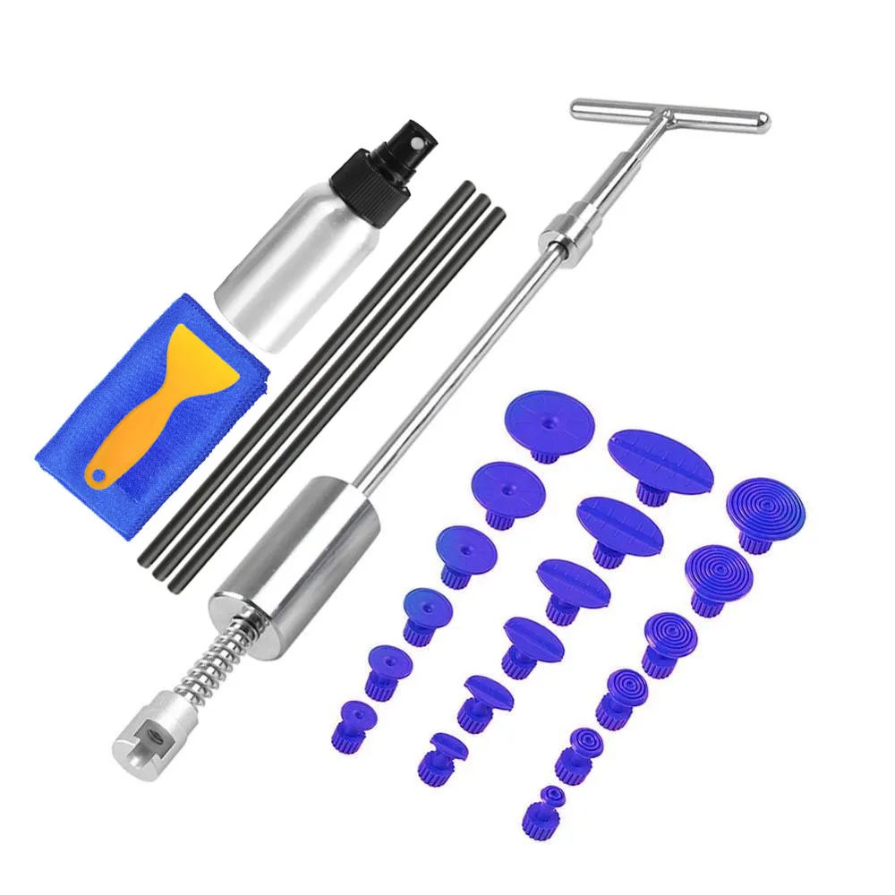 US PDR Tools Slide Hammer Dent Puller Paintless Hail Repair Removal Tap Down Kit 
