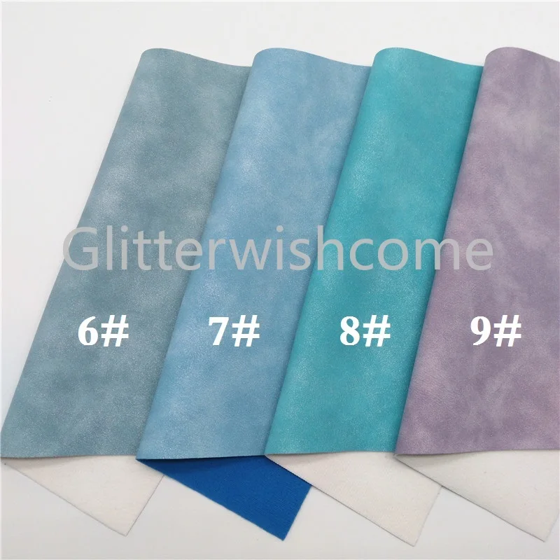 Glitterwishcome 21X29 см A4 размер винил для бантов два тона нубук кожа Fabirc искусственная кожа листы для бантов, GM553A