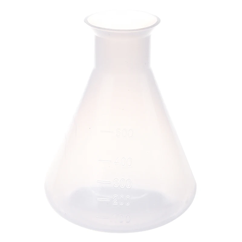 SOSW-500ml прозрачный пластиковый лабораторный химический конический флакон для