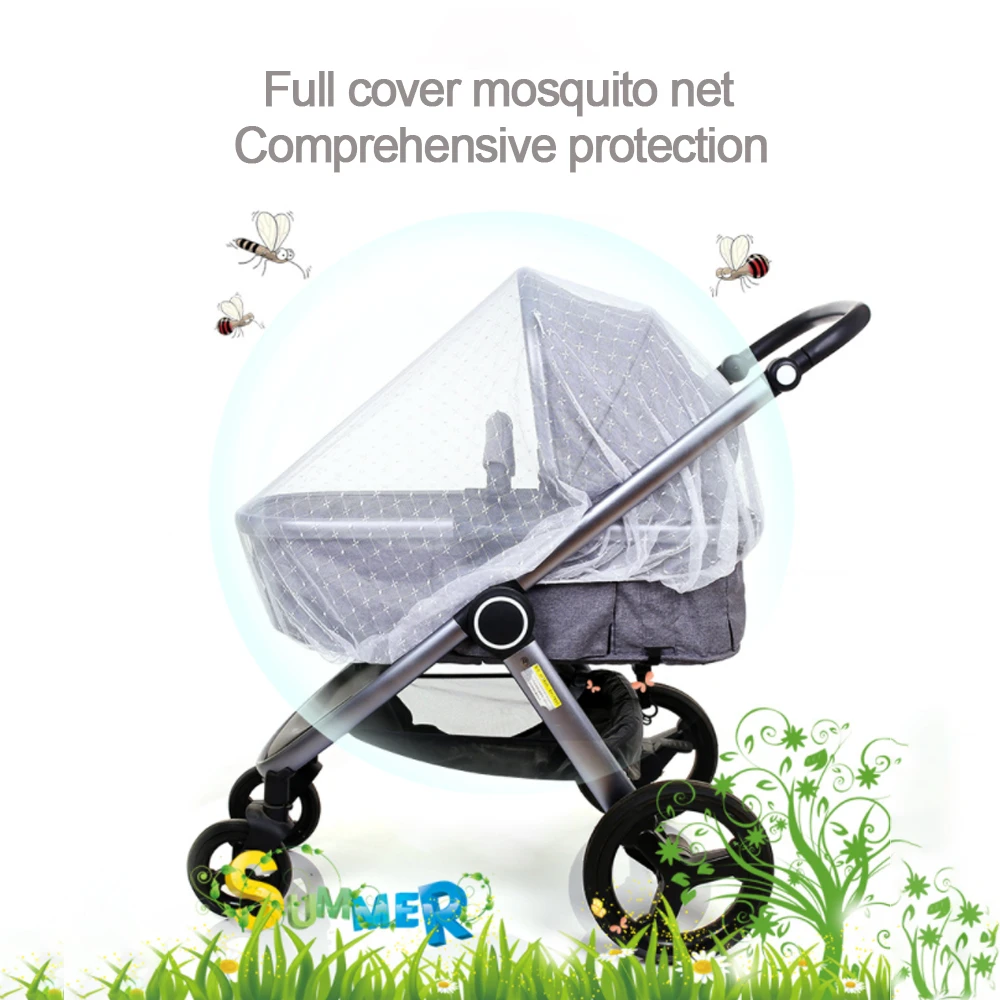 baby stroller cover for rain Baby Stroller Pushchair Mosquito Insect Shield Net Mesh Stroller Accessories cart Mosquito Net Safe Infants Protection baby stroller accessories best