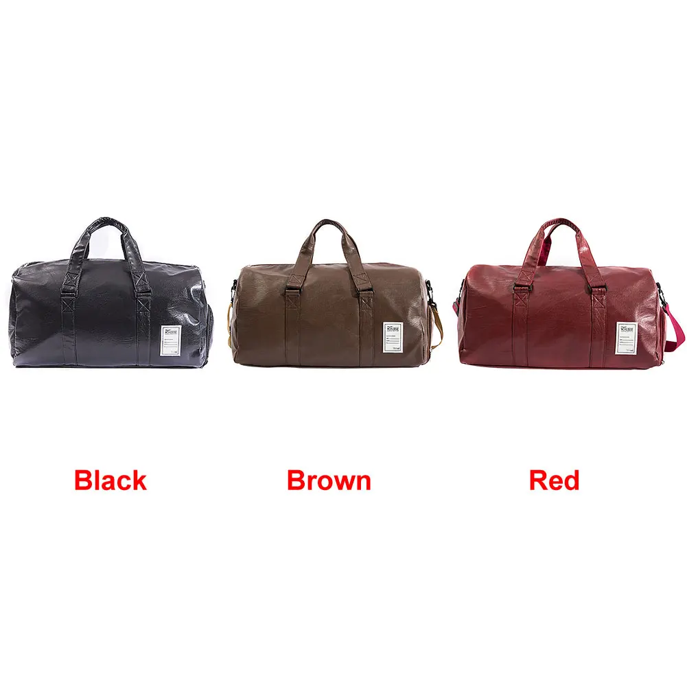 Мужская сумка через плечо из искусственной кожи для фитнеса, повседневная сумка для багажа, переносная сумка для путешествий, сумка для путешествий из искусственной кожи, водонепроницаемый Органайзер, многофункциональная