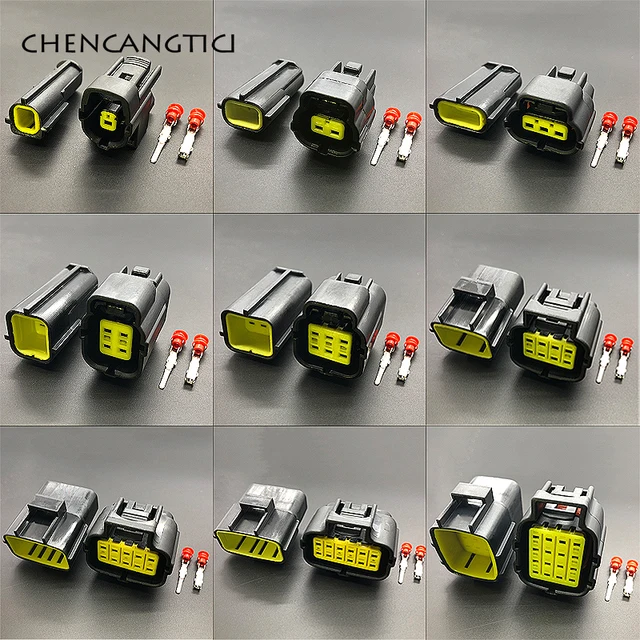 자동차 방수 커넥터, 트럭 소켓용 전기 플러그, 1 세트, 1, 2, 3, 4, 6, 8, 10, 12, 16 핀, Denso 1.8mm