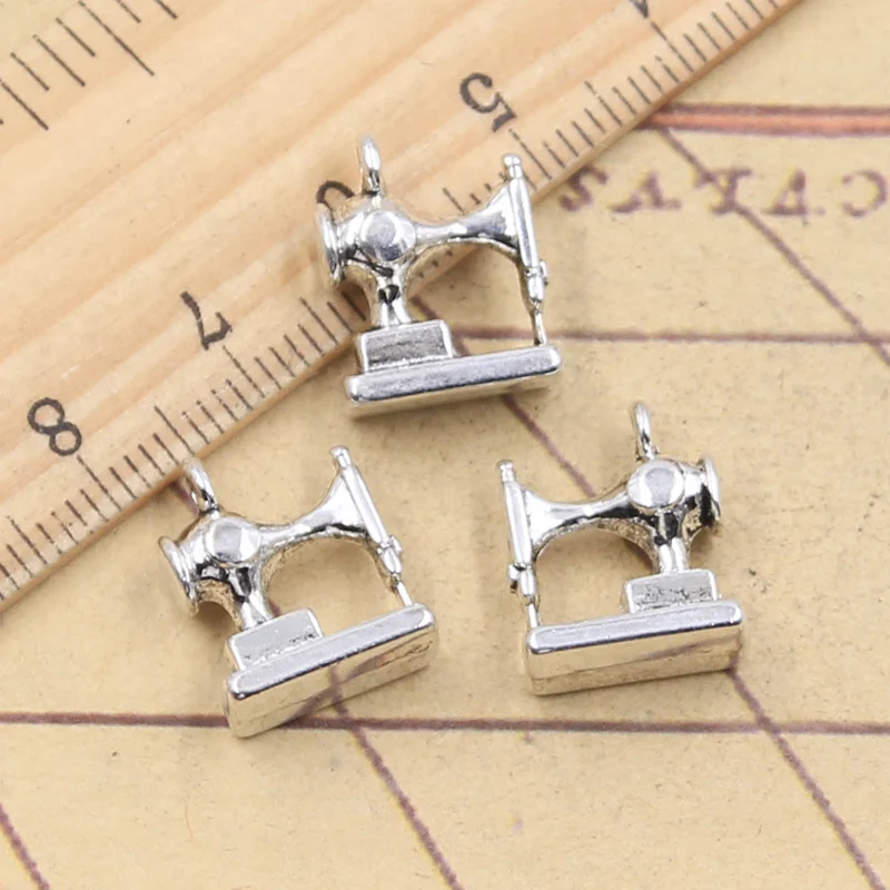 Silver Pendant Sewing Machine Sewing Charms Jewelry Making Sewing