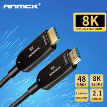 Волоконно-оптический кабель HDMI 2,1 2,0 8K 120Hz 4K 60Hz UHD 48 Гбит/с кабель с аудио-видео HDMI шнур ARC HDR 4:4:4 без потерь усилитель
