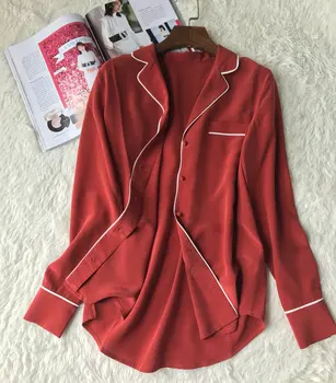 

Women Shirt Classic Silk Long Sleeve Shirt