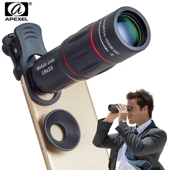 

Telephoto Lens for Smartphone Mobile Telephoto Lens Universal 18x25 Monocular Zoom HD Optical Cell Phone Lens r60