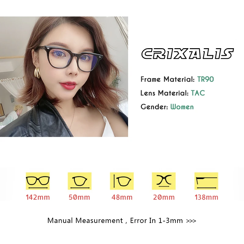 CRIXALIS 2022 nuovi occhiali da Computer alla moda donna Design di marca di  lusso occhiali da vista a luce blu occhiali da vista femminili  UV400|Women's Blue Light Blocking Glasses| - AliExpress