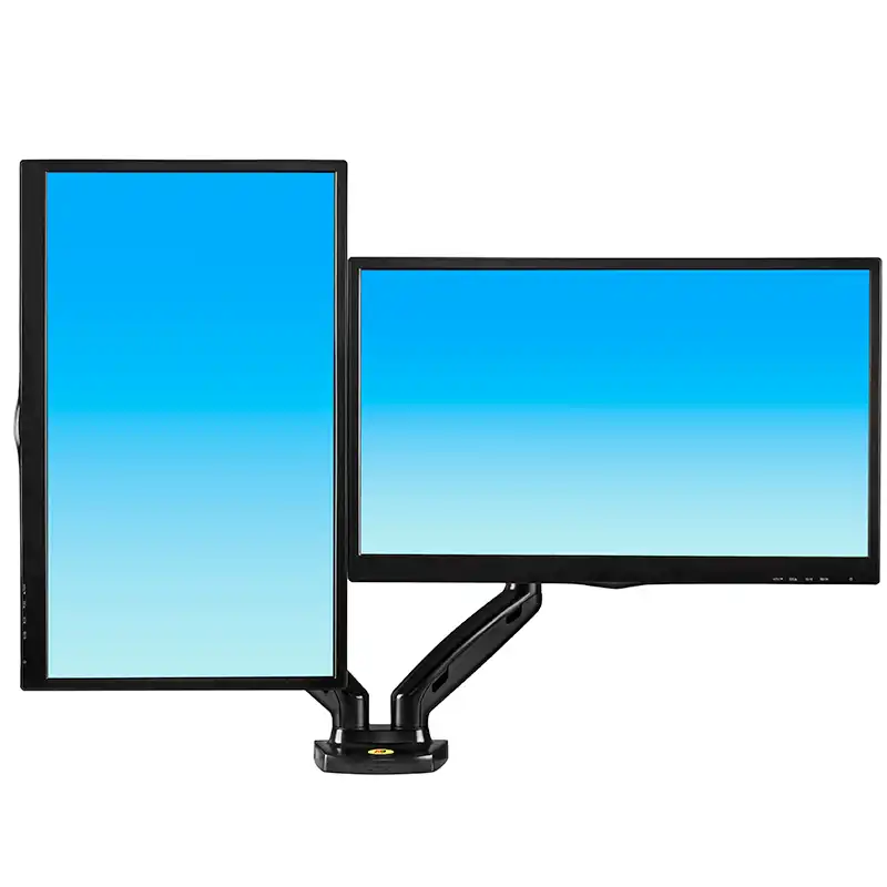 Nb F160 Gas Spring Air Press 10 27 Double Monitor Desktop Stand Monitor Desktop Stand