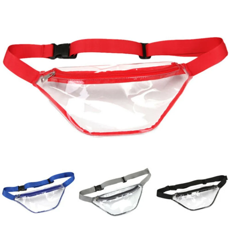 

Hot Selling Small Clear Waist Bag Waterproof Transparent Waist Pouch for Sports Travel Daily -B5