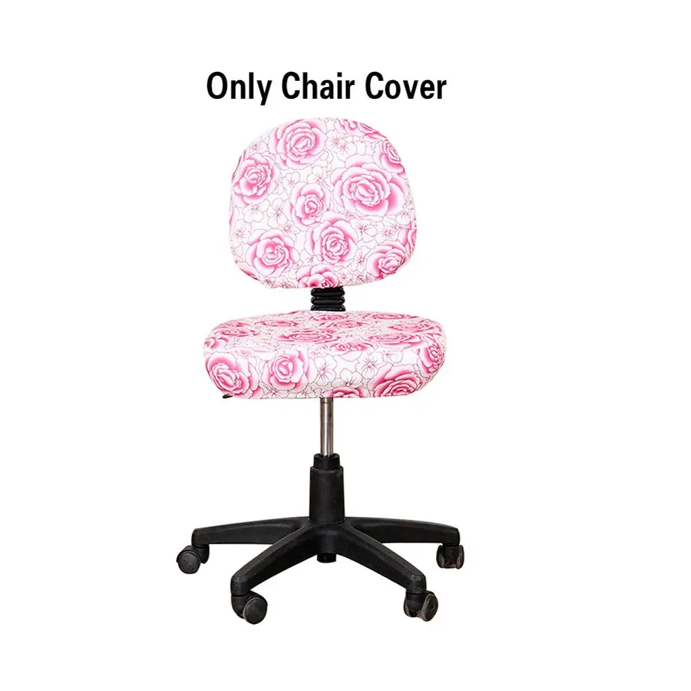 New Arrival Modern Rose-Printed 3 Colors Optional Stretch Rotating Spandex Polyester Durable Washable Floral Chair Cover