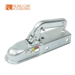 Attelage de remorque en acier pressé, 50MM, pour bouchon de canal de 60MM, 800 kg, accessoires, pièces de caravane, approbation Emark 
