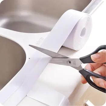 

Home Bathroom Shower Sink Bathtub Kitchen PVC Wall Stickers Sealing Strip Sealant Tape Mildew Resistant Waterproof 3.35mx38mm