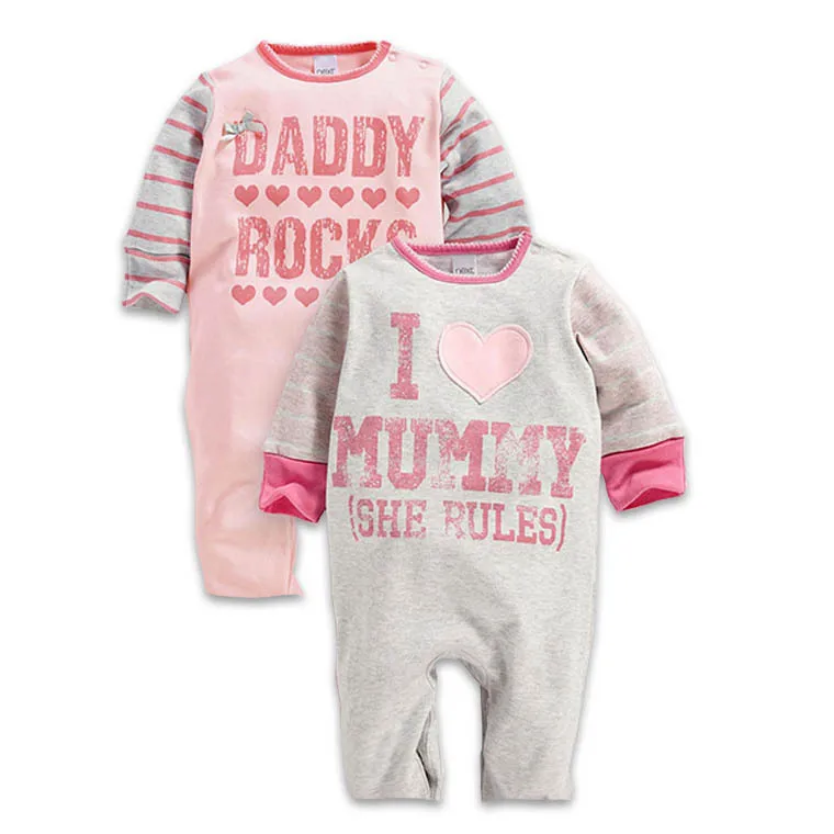 Newborn Infant Rompers Baby Girls Love Mummy Daddy Rompers Cotton Spring Autumn Kids One Piece Clothes Jumpsuits Jumpsuit Jumpsuit Picturesclothes Islam Aliexpress