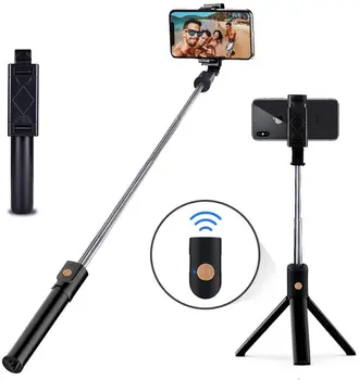 

3 in 1 Selfie Stick Extendable Selfie Stick Tripod with Detachable Bluetooth Wireless Remote Phone Holder for phone