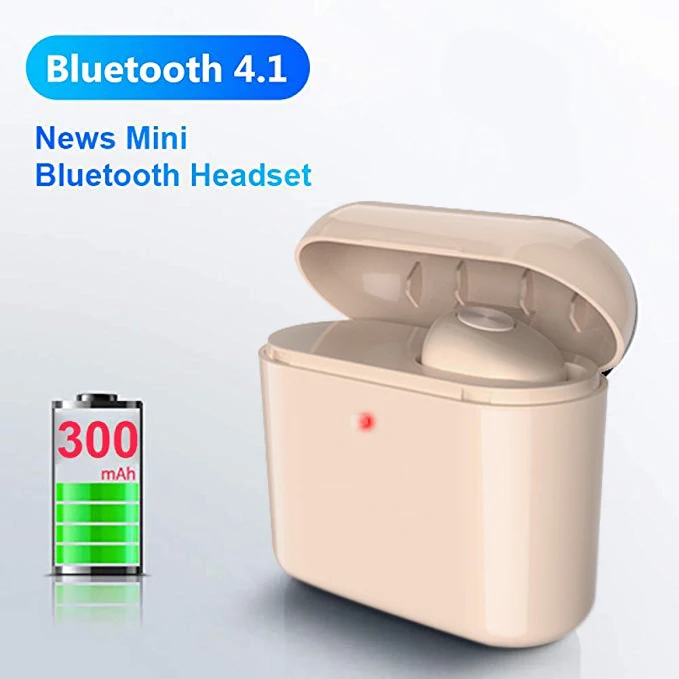 BL1 Wireless Mini Bluetooth Headset Ultra Small Invisible Earbuds Sports Belt Charging Warehouse for Xiaomi IPhone Phone