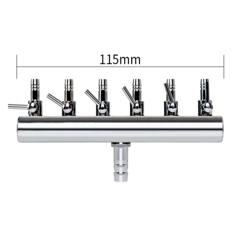 HONGYI Aquarium Fish Tank Air Pump Splitter Distributor Pump Valves 2/4/6/8/10 Ways Stainless Steel Control Valve Aquaria