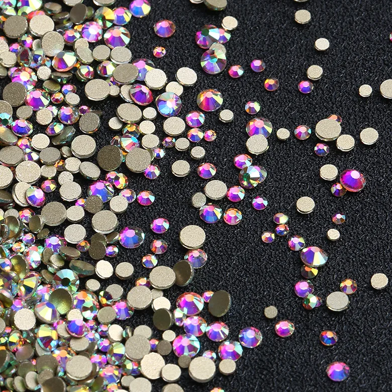 SS3-SS20Nail Crystal Rhinestones Set Mix Sizes 1440PCS/Pack Nail Rhinestone For Nails 3D Nail Art Decoration Gems,JK989898867120