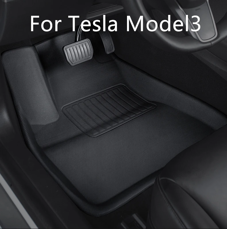 

For Tesla Model 3 2021 Floor Mat Waterproof Non-slip Modified Model3 Accessories 3Pcs/Set Fully Surrounded Special Foot Pad