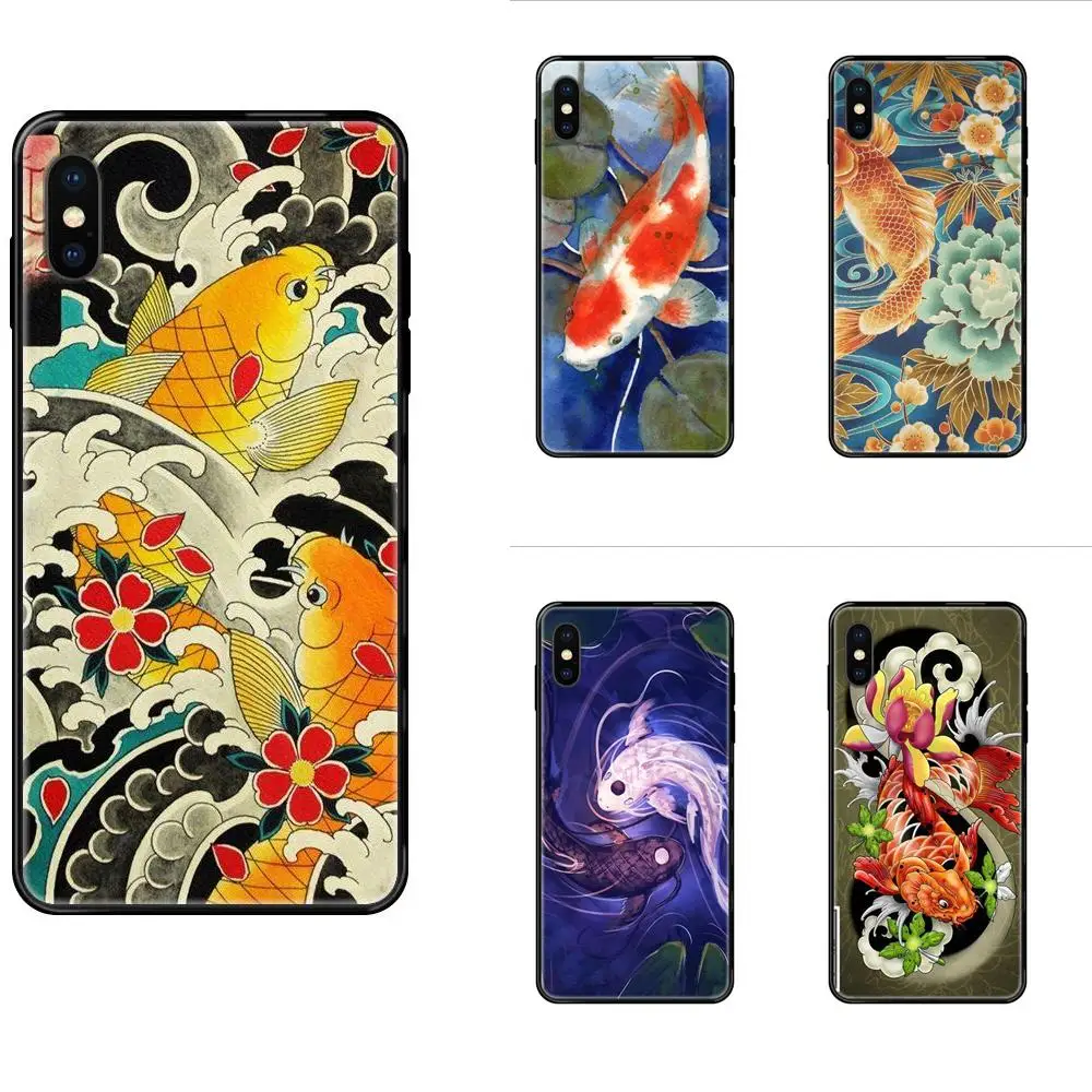 Японская японская Татуировка Koi Fish для Huawei P8 P9 P10 P20 P30 P40 Lite Plus Pro 2017 P Smart 2019