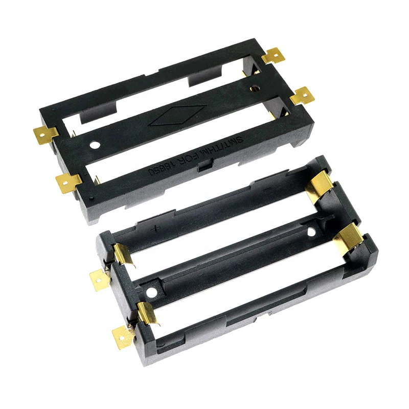 1048 SMT SMD 2 x 18650 Battery Holder Storage Box With Gold Plated Phosphor Bronze Pins (5)