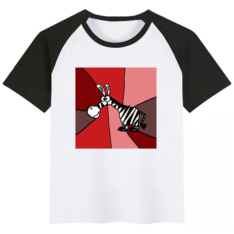 

Funny Zebra New Arrival Girls Tshirt Funny Print T Shirt Girl Teen Clothes White Round Neck Short Sleeve Boys T Shirts