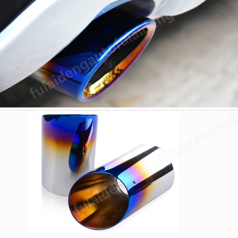 2pcs For Ford Escape Kuga 20132019 Blue Titanium Stainless Steel Rear