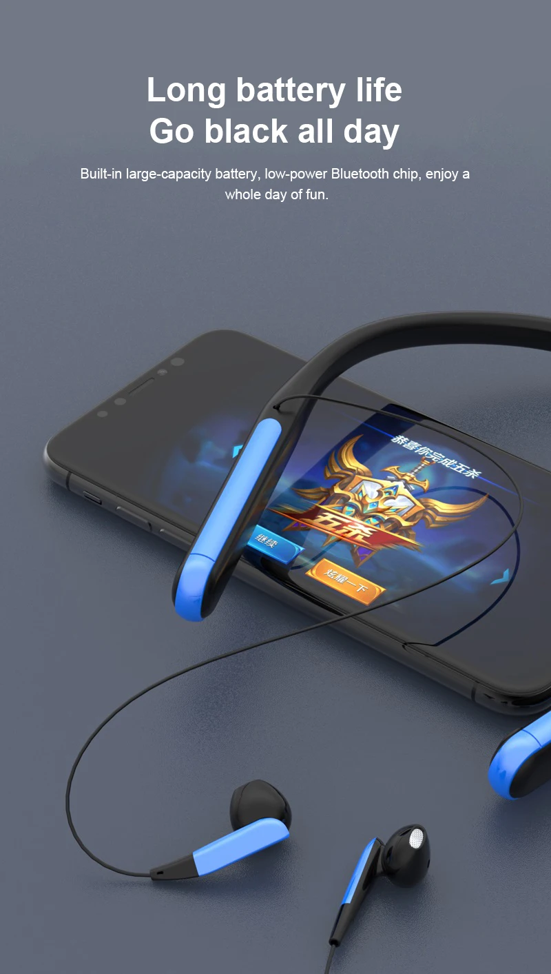 

JP12 GAME Neck-mounted Sports Bluetooth Electric Shock Game Headset Earphones & Headphones Earplugs Earbuds