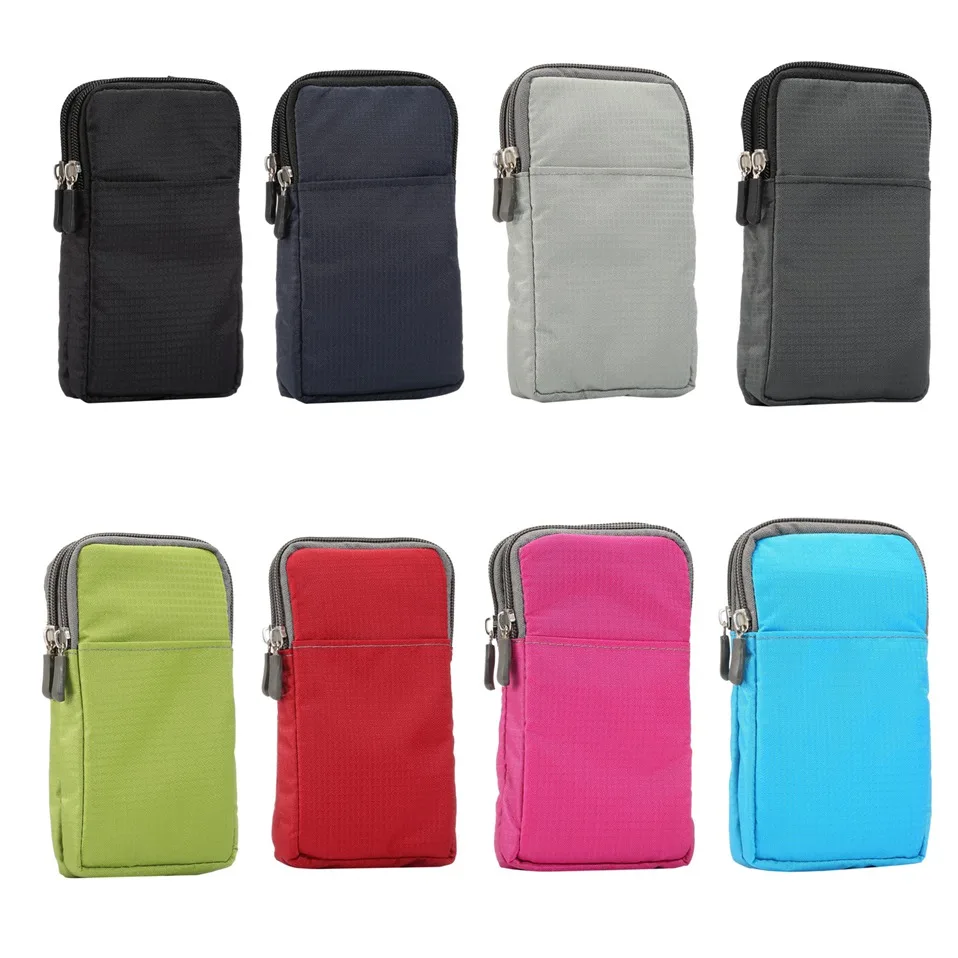 Universal Small Crossbody Cell Phone Bag Zipper Waterproof Nylon Shoulder Pocket Messenget Cross Body Earphone Bag Case Wallets  (1)