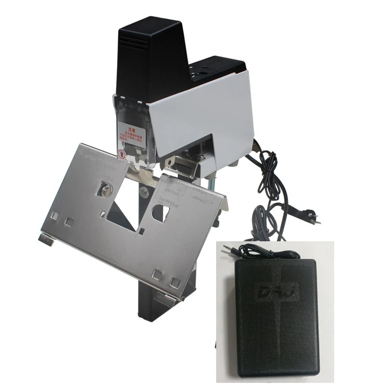 전기 스테이플러 바인더 기계 책 스테이플러 기계 2-50 시트 페달 100MM 220V 업데이트 스테이플링 기계
