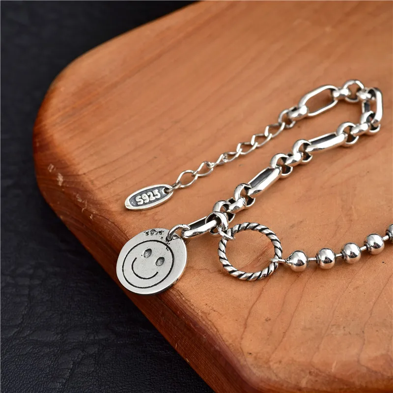 Популярный стиль серебро пробы S925 женский смайлик браслет бутик свадебный браслет серебро 925 модные ювелирные изделия