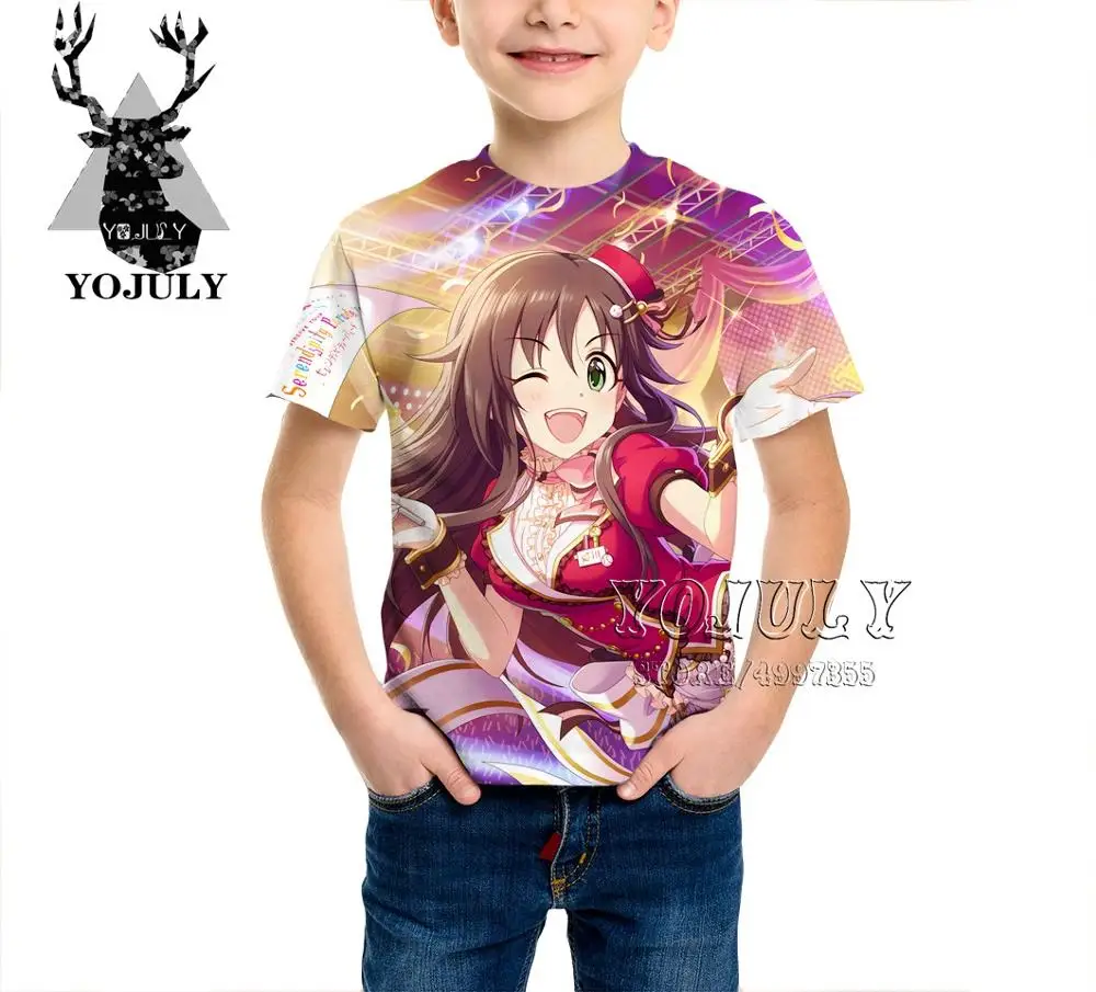 YOJULY/детская одежда Idol Master, Детская футболка с 3d принтом Золушки для девочек и мальчиков Лидер продаж, модные футболки A467 - Цвет: 21