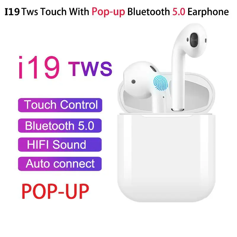 Твистер. CK i19 наушники-вкладыши TWS с Беспроводной наушники Bluetooth гарнитуры с Зарядка чехол наушники для iPhone huawei Xiaomi samsung