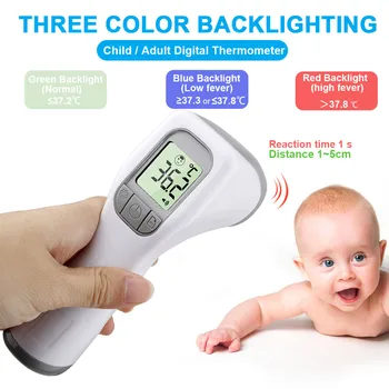 

LCD Digital Infrared Thermometer Handheld Infrared Thermometer Children Forehead Ear Temperature Measurement