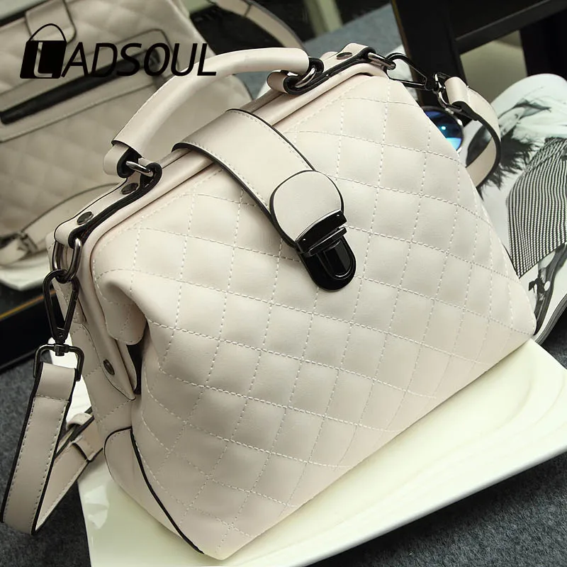 

LADSOUL Bags for Women 2019 New Retro Doctor Bag Messenger Bag Ladies Handbag Shoulder Bag Scrub Leather Handbag Hot Sale