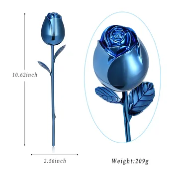 

IJU003 Stainless Steel Cremation Blue Flower with Box Souvenir Colorful