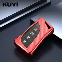 Tpu grão de carbono capa chave do carro fob caso apto para lexus es200 250 260 300h 3 botão chave inteligente 2018 2019 para lexus caso chave(China)