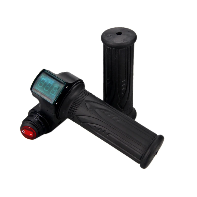 

1 Pair Waterproof Electric Scooter Throttle Handlebar Grips 24 36 48V LED Digital Display