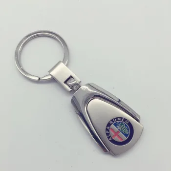 

3D Metal Decorations Keychain Men key Auto Key Ring Chaveiro Llavero For alfa romeo car styling Water Drop Key chain car styling