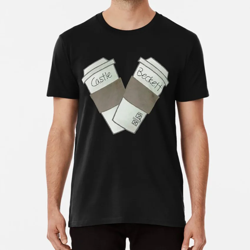 Кофейное сердце футболка замок каскет кофе Беккет оружие и опасное Кейт Ришар ABC