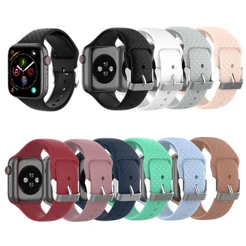 

Sports Band for Apple Watch 5 4 3 2 1 38MM 42MM Bands Soft Rubber Watch Strap Silicone Bracelet for Iwatch Series 5 4 40mm 44mm