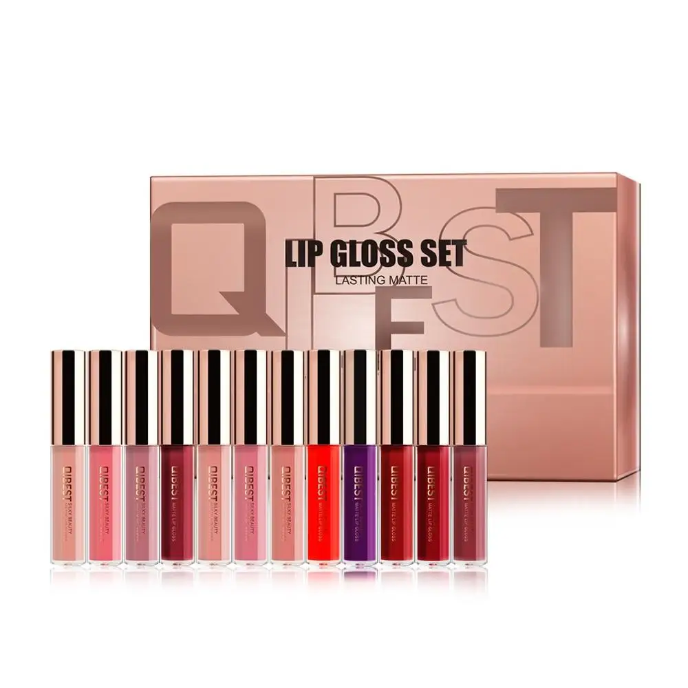 

Lip Gloss Long Lasting Liquid Matte Lipstick Set Waterproof Fashion Makeup Cosmetic 12 Colours