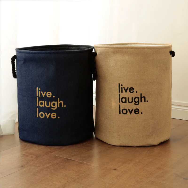 Foldable Storage Basket 35*45cm Waterproof Washing Bag Fabric Clothes Linen Laundry Household Finishing | Дом и сад
