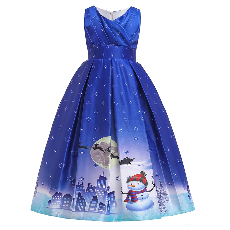 Зимнее рождественское платье для девочек-подростков; детская одежда; платья; Длинное нарядное платье принцессы; вечерние платья для девочек; костюм
